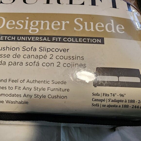 NEW SUREFIT DESIGNER SUEDE STRETCH SOFA SLIPCOVER - Picture 2 of 6